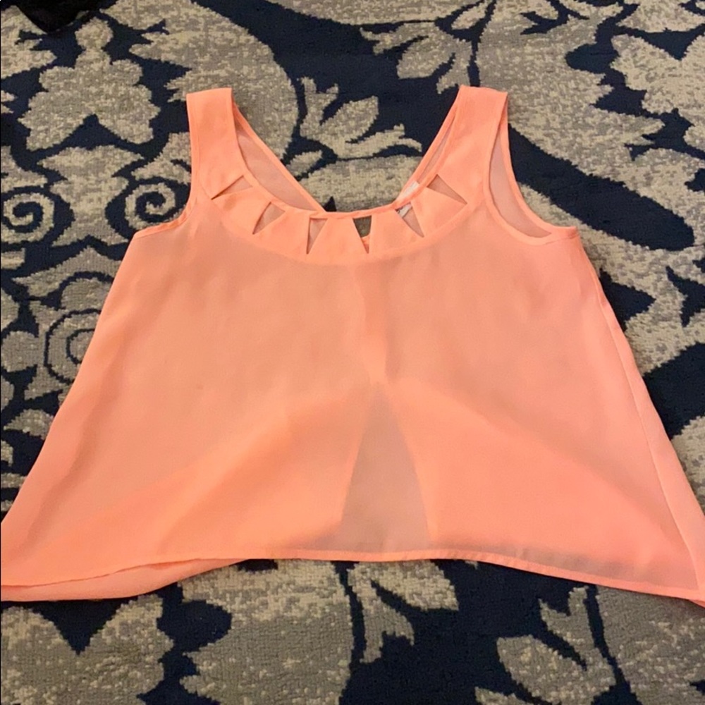 BCBGeneration Cropped Tie Back Top